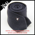 The Owl Embroidery Knitted Tie Triangle, Silk Knit Ties